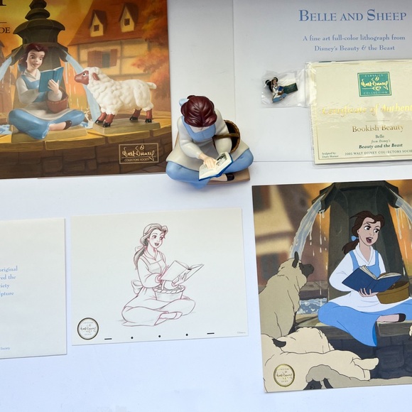 Walt Disney Classics Collection WDCC Beauty The Beast “Bookish Beauty" Figurine - Picture 7 of 8